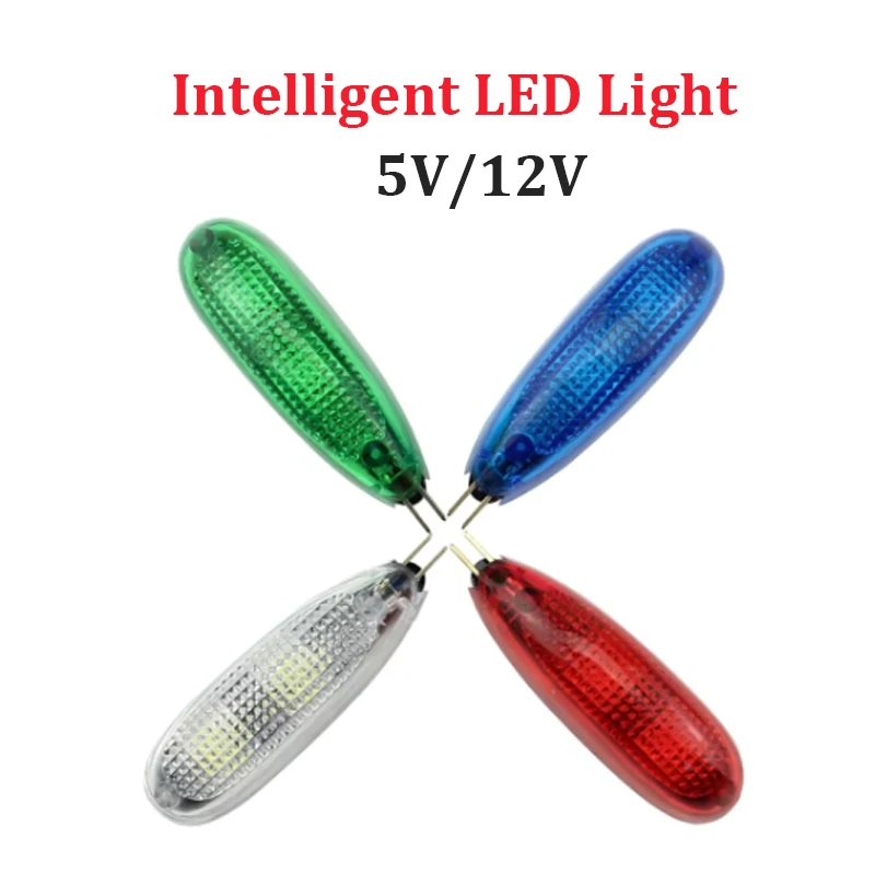 RC Led Light 5V 12V Intelligent LED Night Flight Navigation Searching Light Red Green Blue White for Fixed Wing Quadcopter Lamps