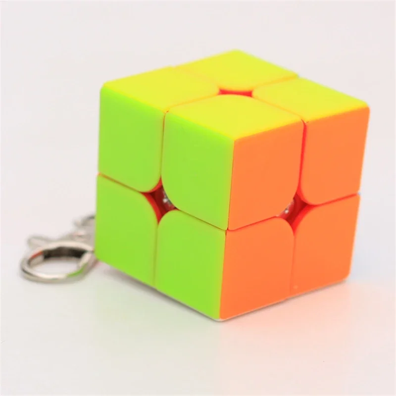 Zcube KeyChain Mini 2x2 3x3 Triedro Cilindro Cubo Mágico Cubo Criativo Pendurar Decorações - Colorido