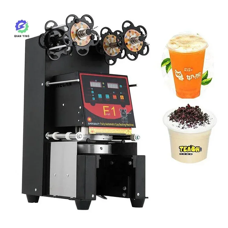 High Quality Full Automatic Beverage Water Bubble Tea Cup Sealer Plastic Cup Sealing Machine