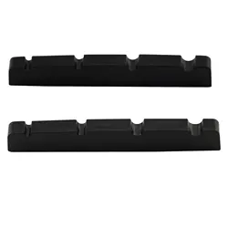 Musiclily Pro Urea Resin Plastic 40mm Slotted Jazz Bass Nuts Flat Bottom for 4-string J Bass (Set of 2)
