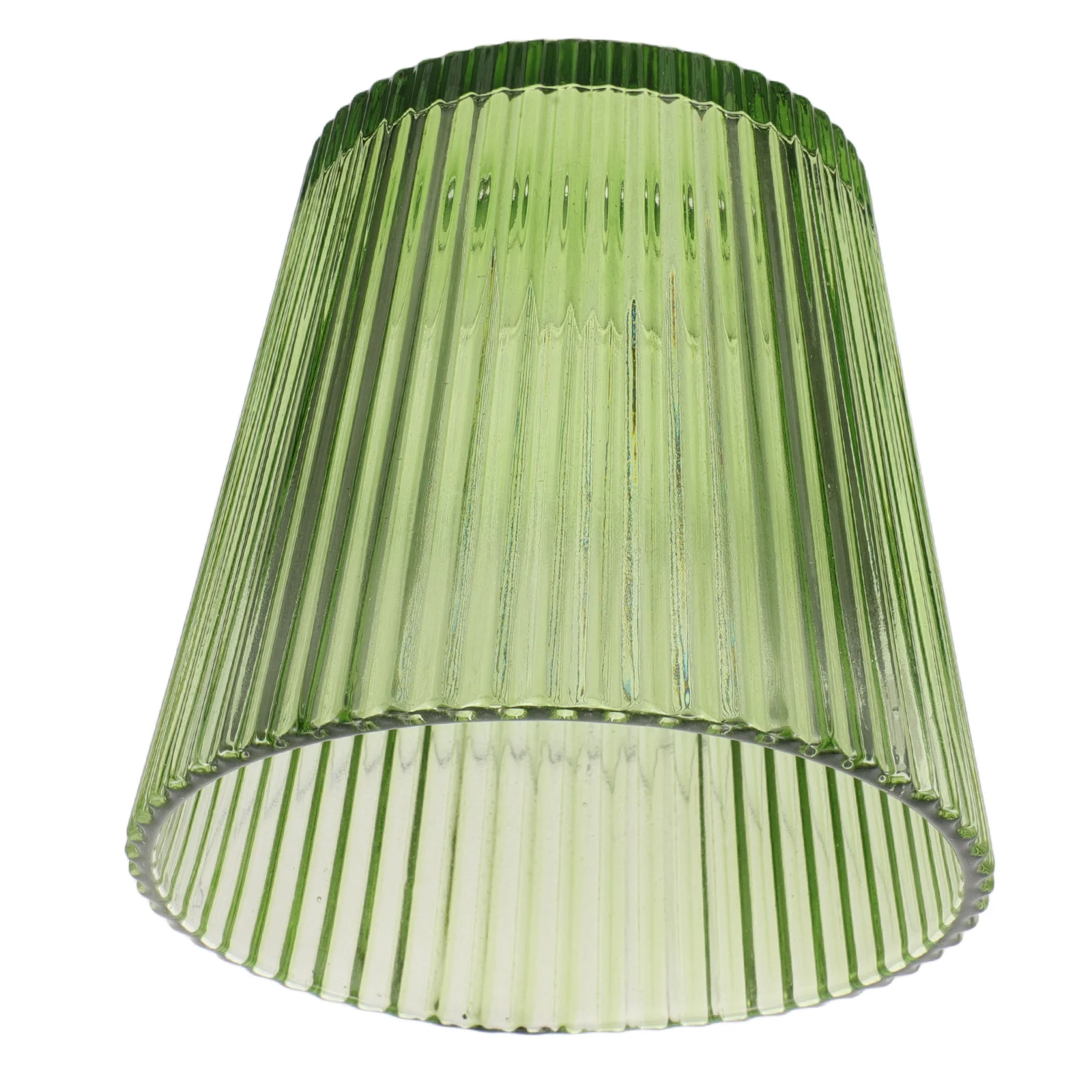 

Glass Lamp Shade Replacement Decorative Vintage Ribbed Small Hanging Light Cover 5 Height Table Desk Floor Lamps Ambiance