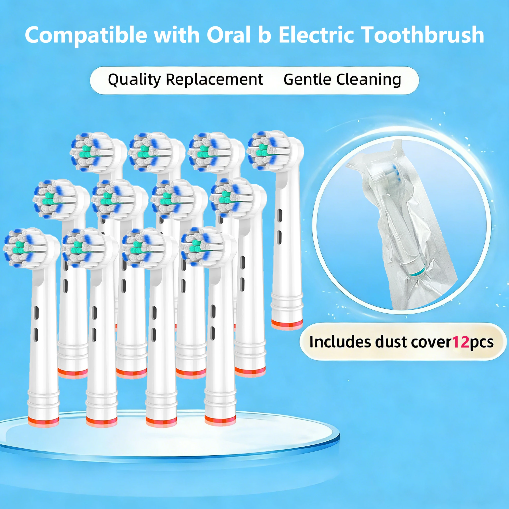 

Replacement Toothbrush Heads For Oral-B Braun Electric Precision Clean Brush Heads Refill for 7000/Pro 1000/9600/ 5000/3000/800