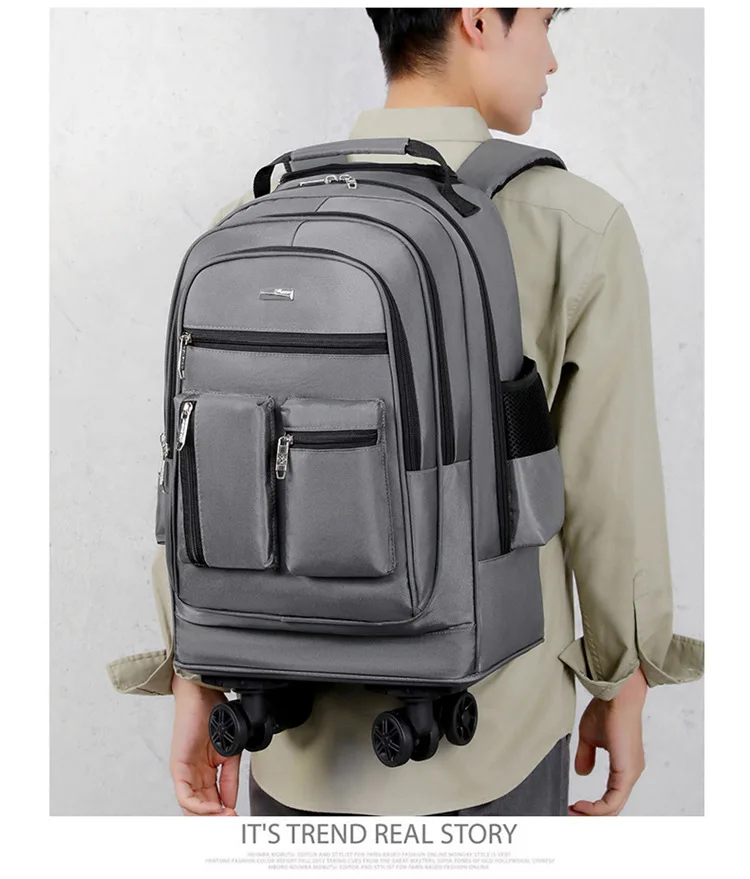Business-Rucksack für den Außenhandel, Großer Multifunktionaler Doppel-Rucksack, Studentenrucksack, Leichtgewichtig – Detail 18