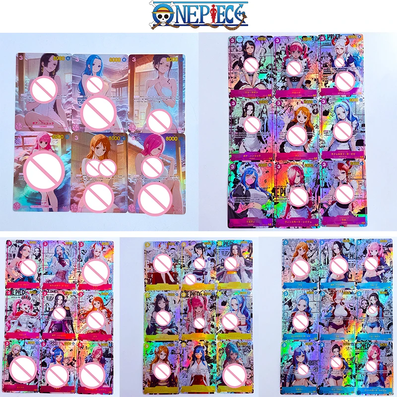 Anime One Piece Diy Flash Cards Boa Hancock Perona Nami Nico Robin Yamato Vinsmoke Reiju Uta Kalifa Ulti Collection Cards