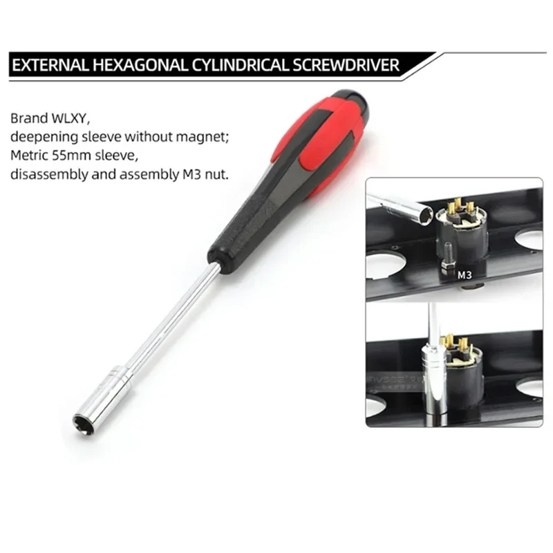 M3 Hex 5.5mm Socket Wrench Set Cr-V Steel Precision Repair Tools for Electronics/Phone/PC Maintenance