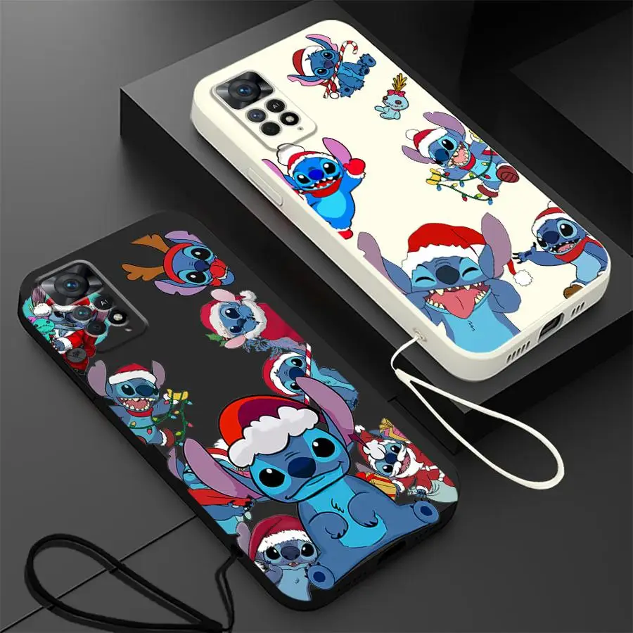 Disney Stitch Christmas Case for Xiaomi Redmi Note 12s 11s 10 14 Pro Plus 13 12 ProPlus 10 11 Pro 10Lite Soft Cover