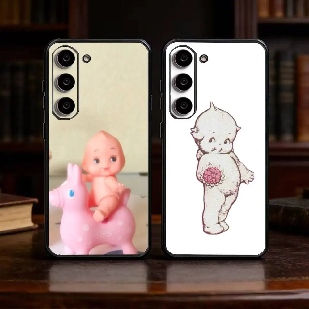 

Kewpie Cute Angel baby Clear Phone Case For Samsung Galaxy A13,21s,22,31,32,52,53,71,72,73,Soft Black Cover