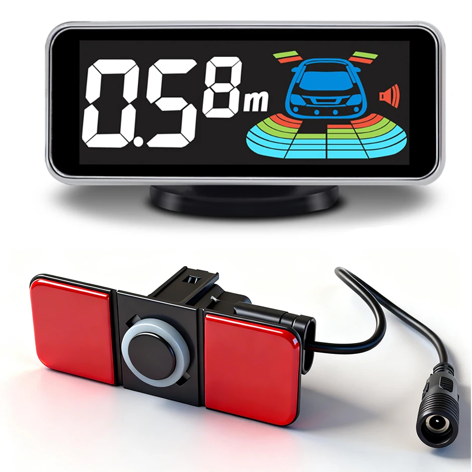 4/6/8 Parktronic Parking Sensors Kit Reverse Backup Radar Rear System View with Sound Warning Ultrasonic Distance Detection for