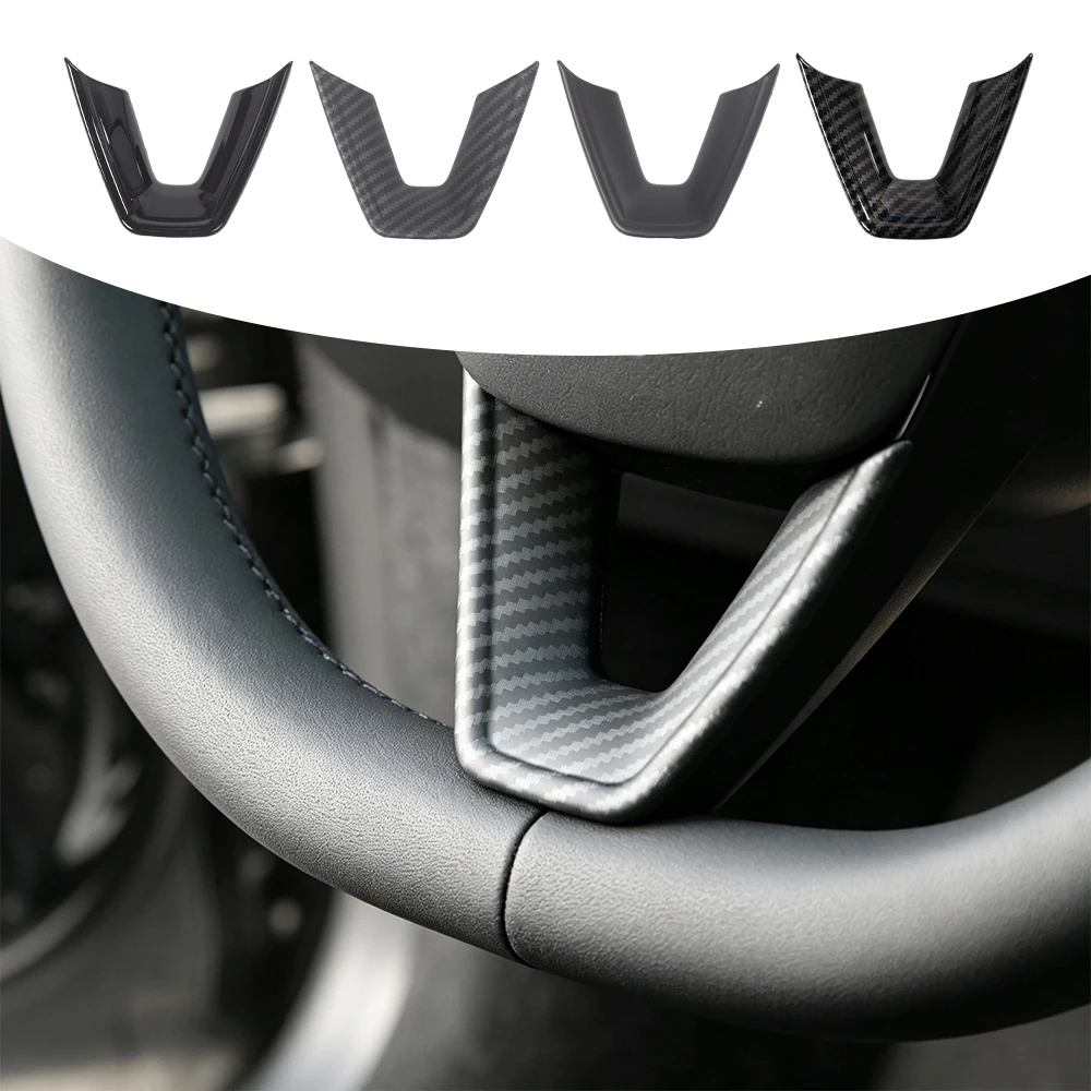 ABS Car Steering Wheel Patch U-shaped Protective Cover Trim Sticker For Tesla Model Y Juniper Model 3 Highland Model YL 2025