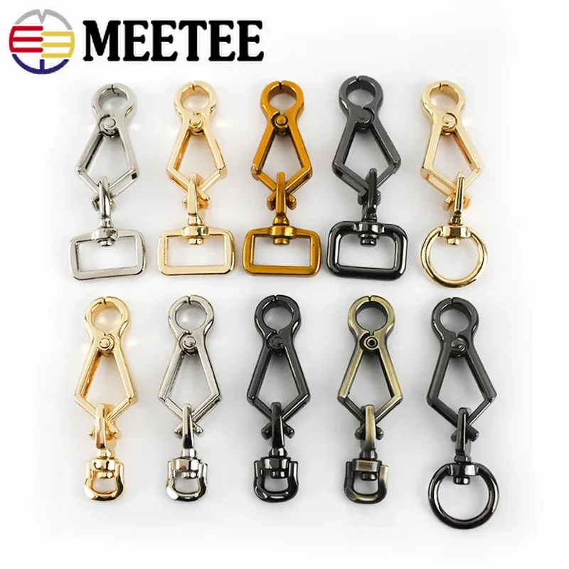 

Meetee 5/10pcs Bag Hanger Buckle Lobster Clasps DIY Key Chain Bags Shoulder Strap Collar Snap Hooks Hardware Accessories