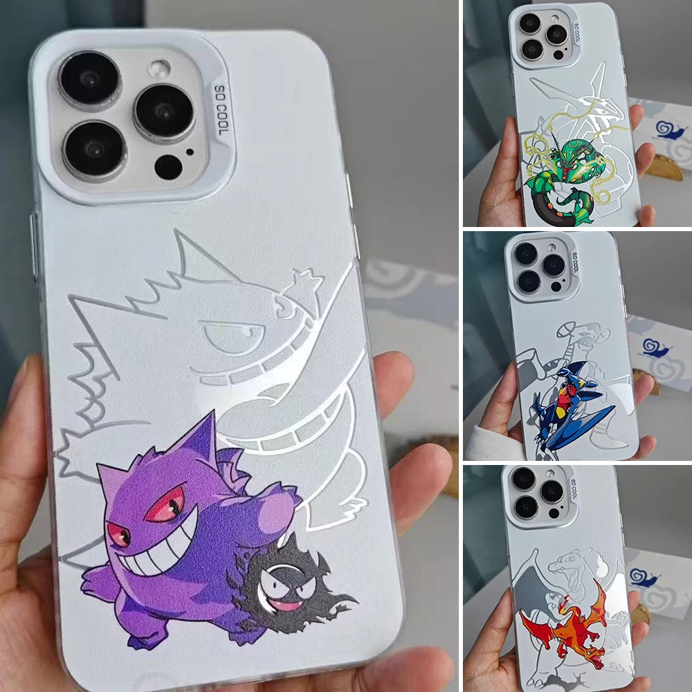 New Cool G-Gengars Phone Case for Samsung Galaxy A56 A55 A54 A53 A52 A26 A17 A16 A12 A07 A06 4G 5G Silver Hard Cover