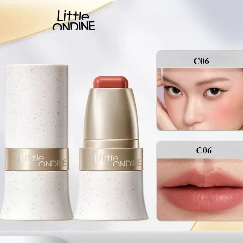 

Little Ondine Color Playing Multi Purpose Stick Blusher Eyeshadow Lipstick Moisturizing Smoothing Cheek Long-lasting Face Makeup