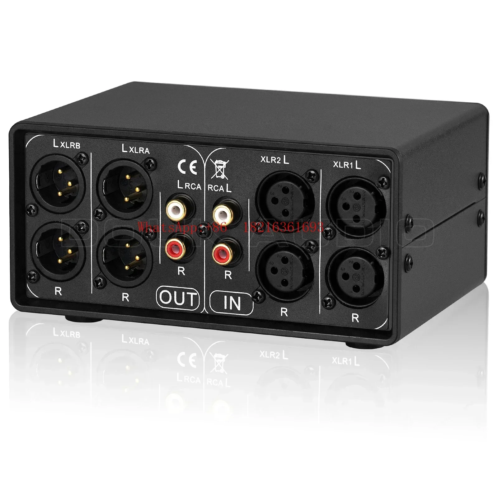 2026GOOD 3-IN-3-OUT XLR Balanced/RCA Stereo Converter Audio Selector Box Household Passive Front
