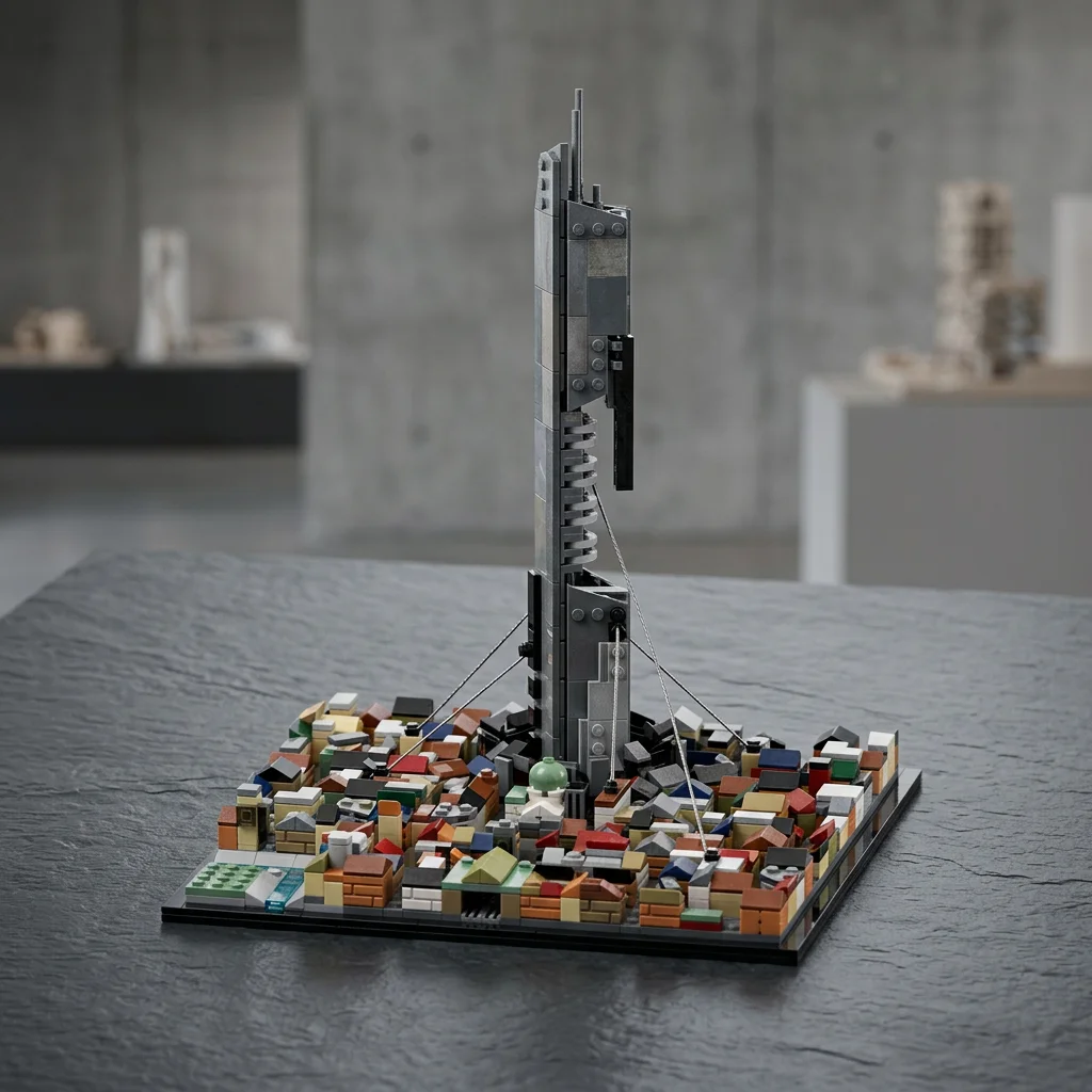 

Sci-Fi Dystopian City Tower Building Blocks Set MOC Urban Landscape Modular Architecture Brick Model DIY Toy Display Decor