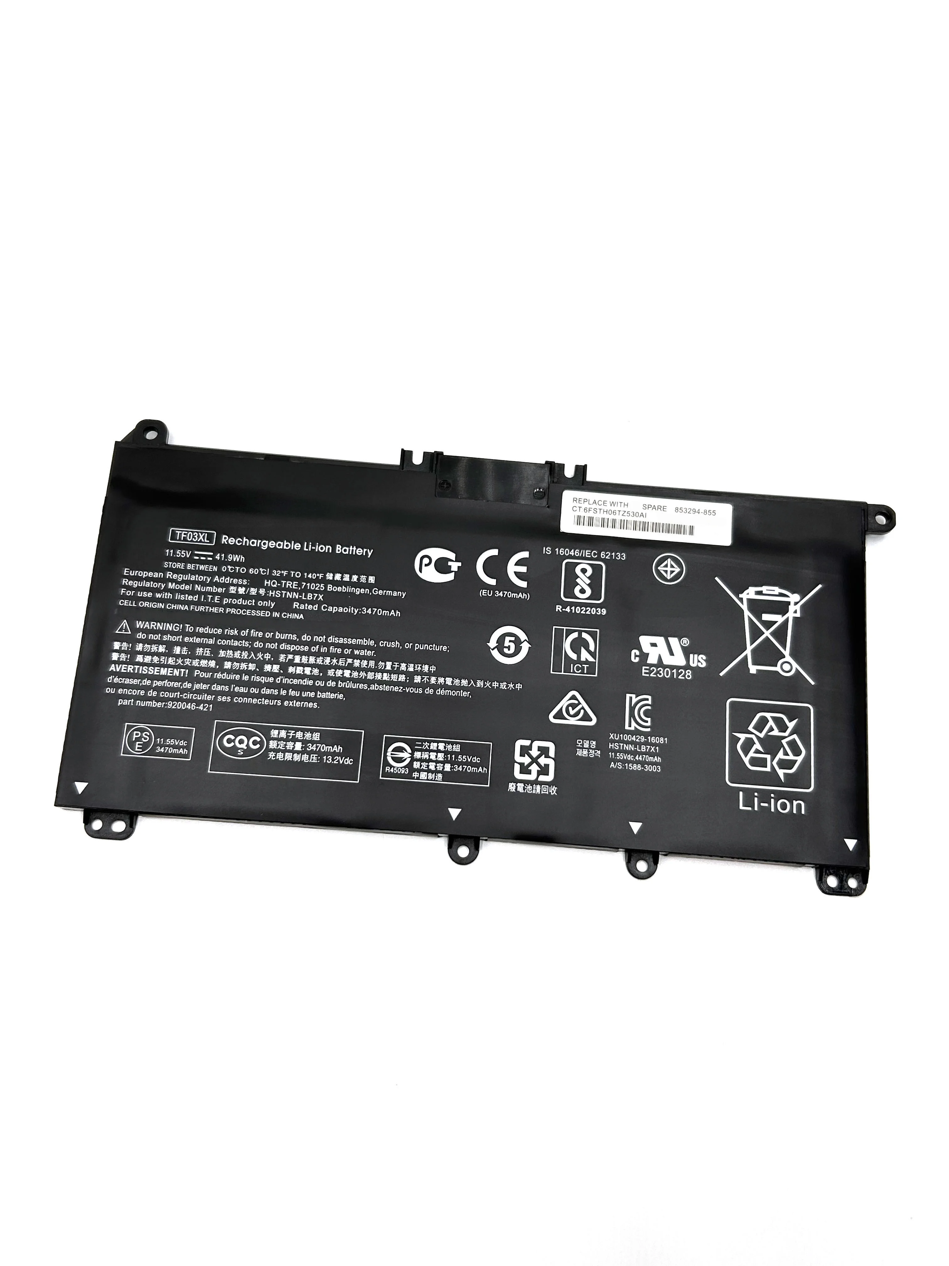 TF03XL Laptop Battery For HP Pavilion 14-BF 15-CC15-CD 17-AR007CA 17-AR050WM HSTNN-UB7J TPN-Q188 Q190 Q191 920046-541