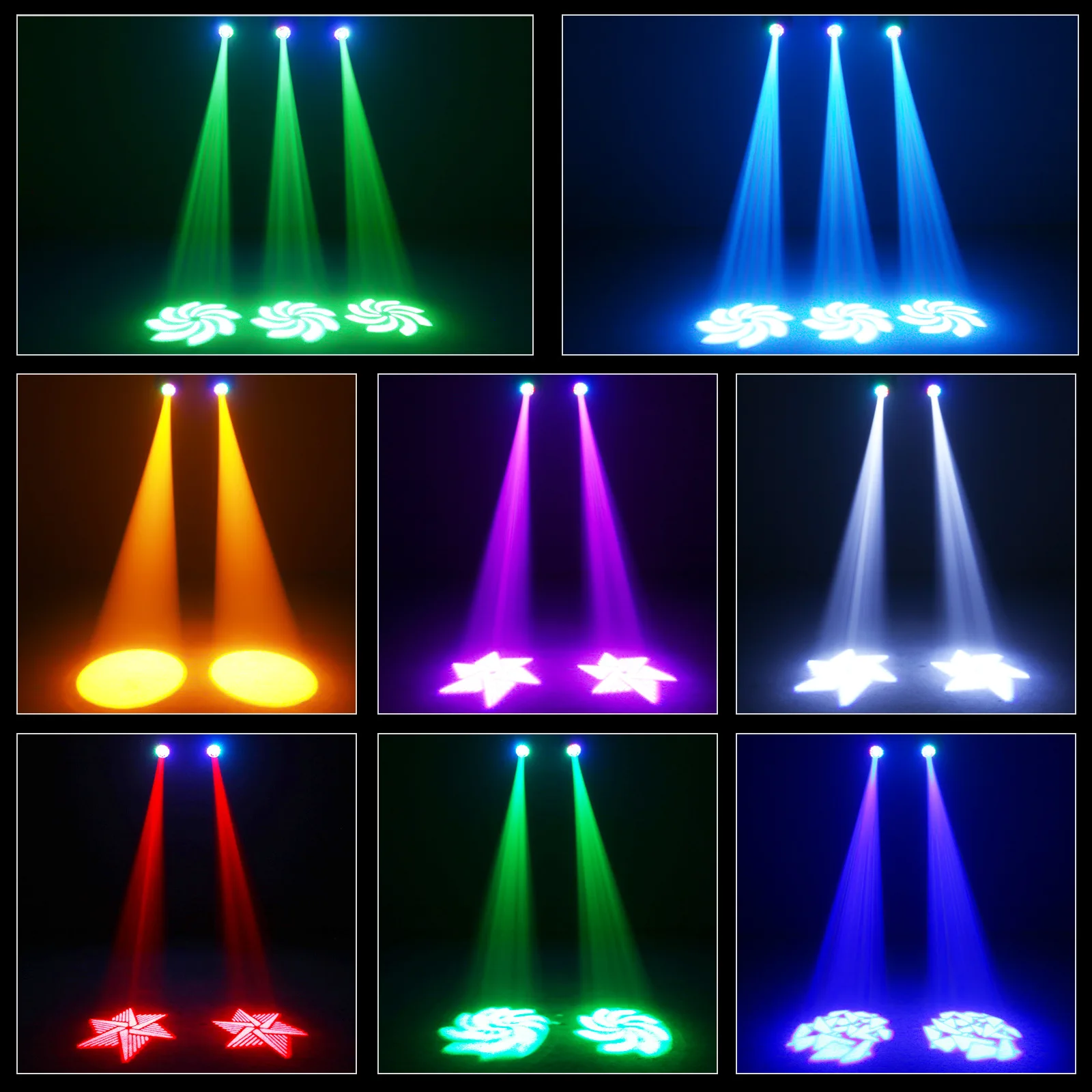 Imagem -02 - Led Rgbw 18 Prismas Stage Effect Iluminação Casamento Disco dj Party Ktv Bar Controle Remoto Movendo Luzes Principais 80w