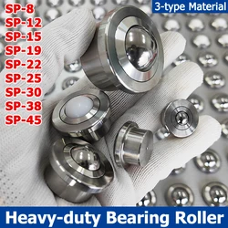 1-10pcs Heavy-duty Universal Roller Wheel Ball Eye Wheel Bearing Transfer Caster Round Eye Wheel SP-8/12/15/19/22/25/30/38/45/60