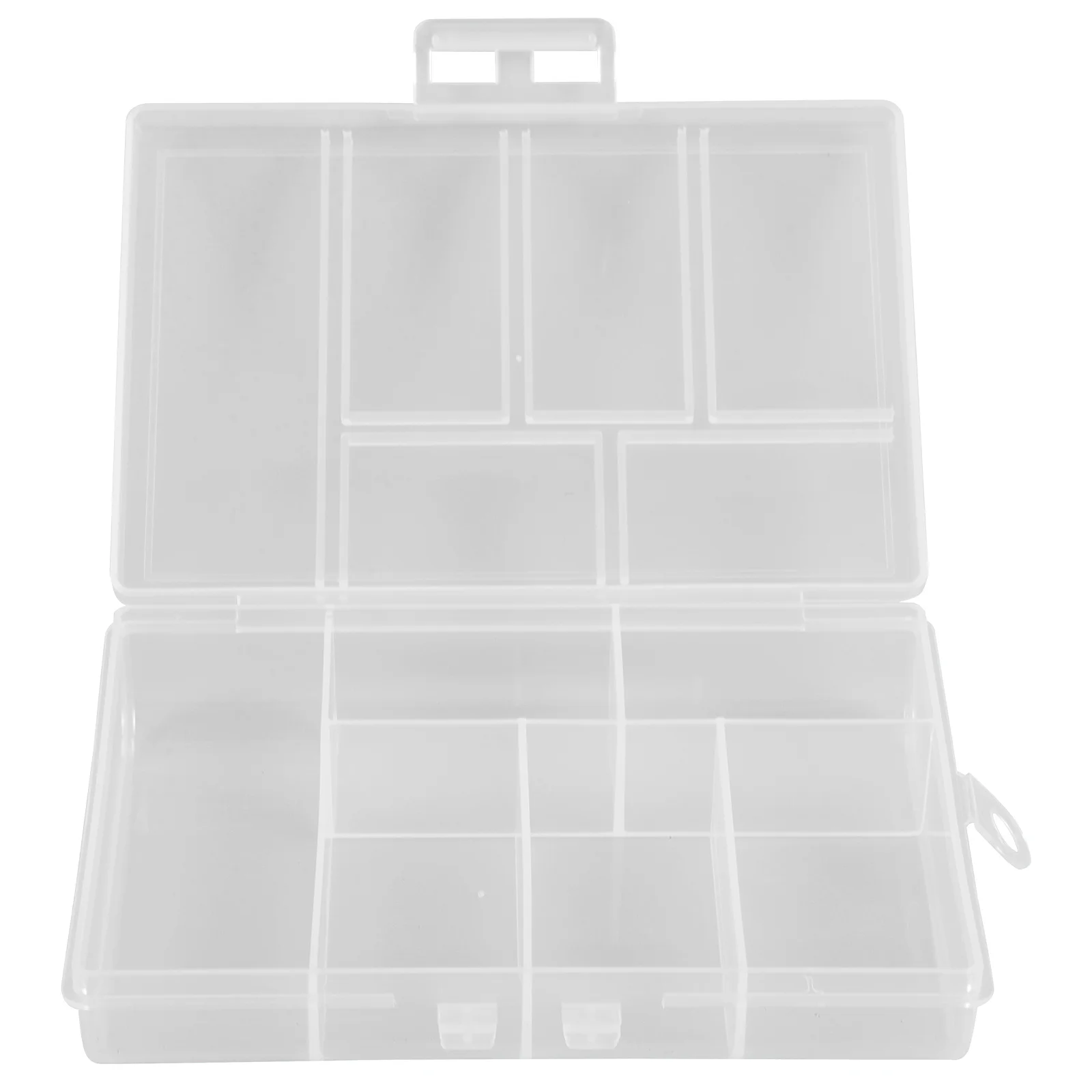 กล่องเก็บอุปกรณ์ตกแต่งเล็บแบบใส กล่องเก็บของหลายช่อง กล่องพลาสติกใส่เครื่องประดับ ลูกปัด พร้อมฝาปิด กล่องเก็บของแบบพกพา
