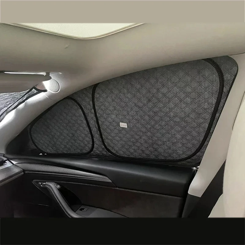 Tesla Model 3 Y S X Sunshade 2024 Newly Upgraded Silver Both Front ant Rear Left and Right Sunshades Isolation UV Sunshades