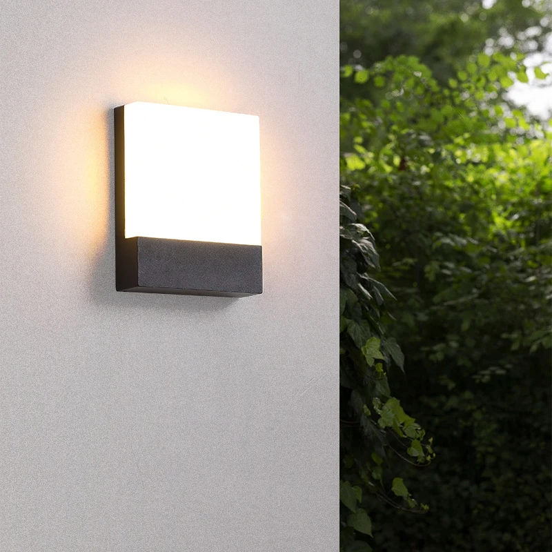 

Outdoor Lamps Wall Light Square IP65 Porch Light Garden Home Decoration Induction Wall Light DC Wiring Type Buitenver Lichting