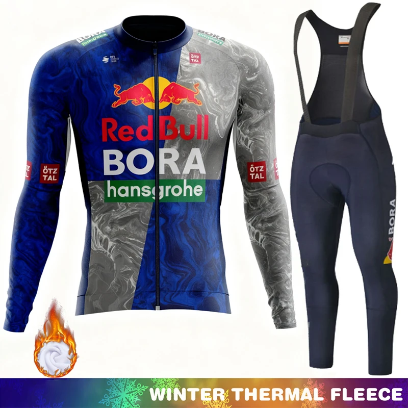 ريد بول ملابس رياضية مجموعة الدراجات الحرارية جيرسي ملابس للرجال الشتاء الصوف مريلة الطريق دراجة Termal 2026 الزي رجل موحدة البدلة