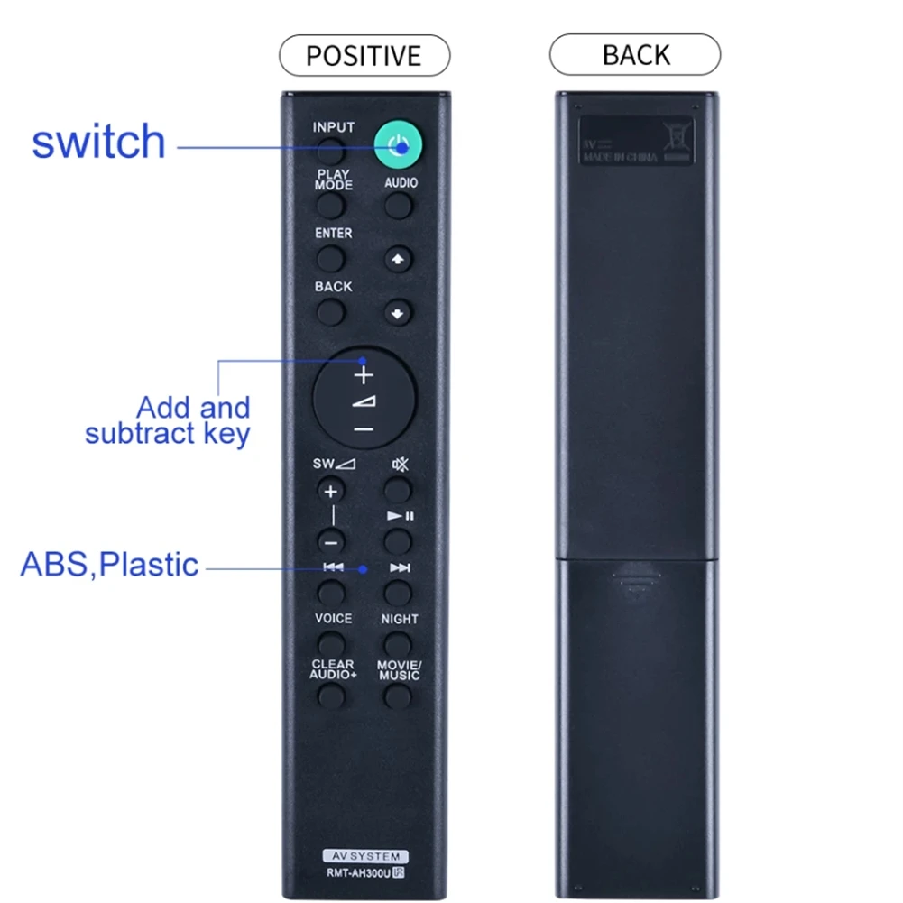 RMT-AH300U telecomando Soundbar per Soundbar Sony HT-CT291 SA-CT290 SA-CT291 HT-CT290 HTCT290