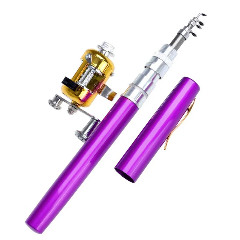 Pocket Ice Hengel & Reel Combo set Penvorm Telescopisch Draagbaar Complete set voor River Lake Wintervissen buitenshuis