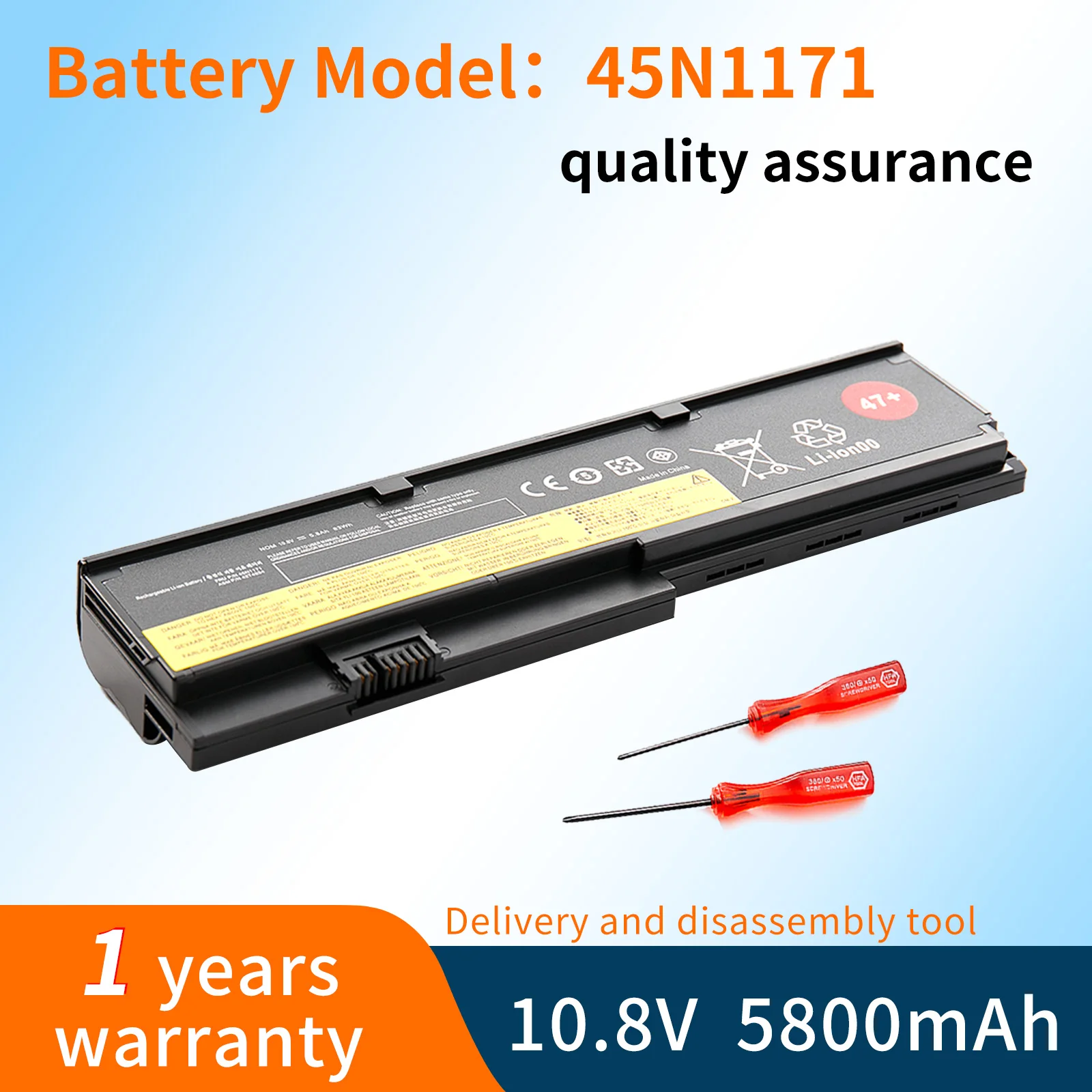 

BVBH Laptop Battery 45N1171 10.8V 57/63WH For LENOVO X200 X200S X201 X201S Series42T4834 42T4535 42T4543 42T4650 42T4534 42T4537