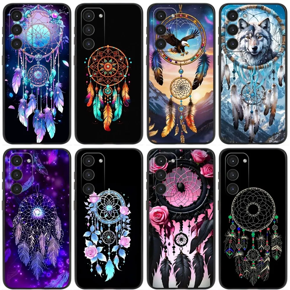 Wind Chimes Dream Phone Case For Samsung Galaxy A20,A21s,A22,A31,A32,A52,A53,A72,73,A80,A91 Soft Liquid Silicone Black Cover