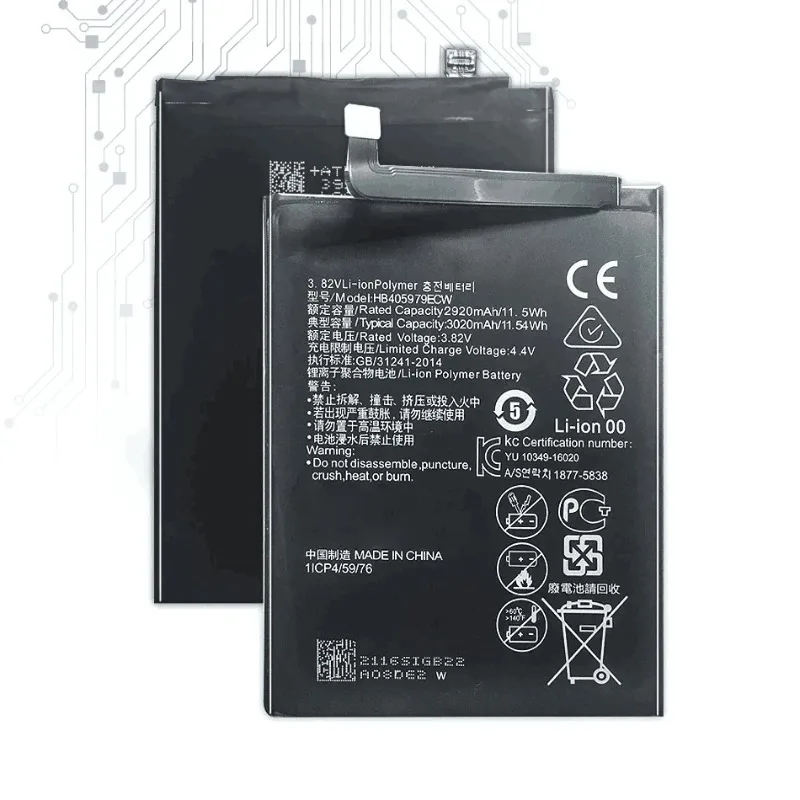 3020mAh HB405979ECW Battery for Huawei Honor Y5 2018 AMN-LX1 LX9 L21 L29 8S KSE-LX9 KSA-LX9 Ksa-Al00