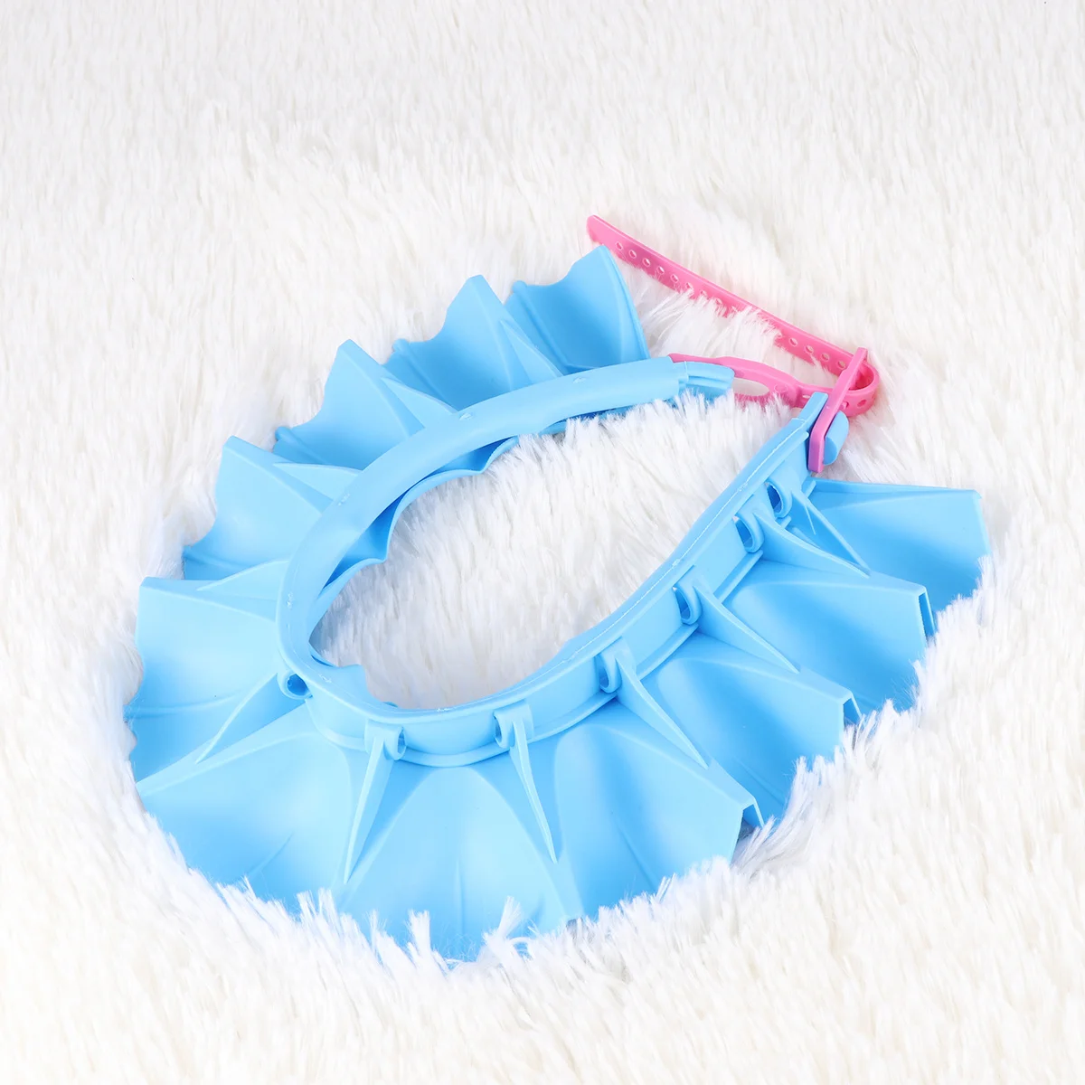 

Детская защита для ушей для душа, регулируемая детская шапочка для шампуня, водонепроницаемая шапочка для мытья волос для детей, синяя шапочка для купания младенцев