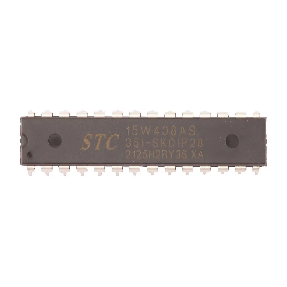 STC15W408AS-35I-SKDIP28 Enhanced 1T 8051 Single-Chip Microcomputer Microcontroller MCU 15W408AS 35I SKDIP28 New Original