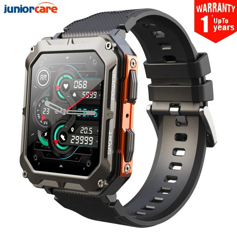 C20 PRO Smart Watch 1.83 Inch BT Call Men Music Outdoor Sports Fitness Tracker Heart Rate Blood Pressure Smartwatch Men