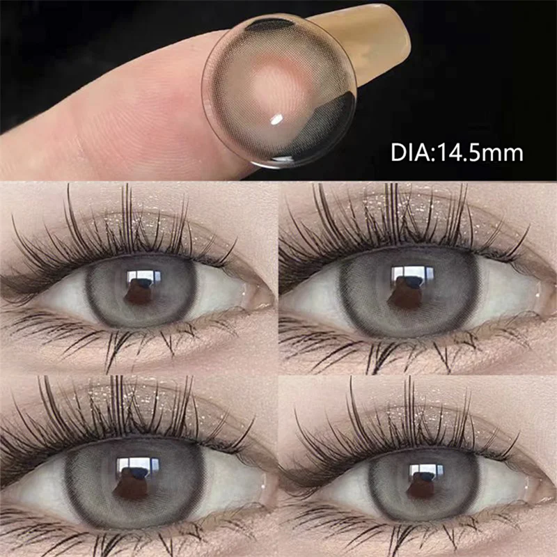 1 Pair Natural Contact Lenses for Eyes Myopia Prescription Fashion Eyes Round Soft Lens Student Color Cosmetics Free Shipping