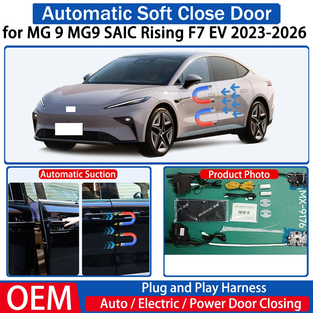 

for MG 9 MG9 SAIC Rising F7 EV 2023-2026 Car Automatic Soft Close Door Electric Suction Kit Auto Power Closing System Plug＆play