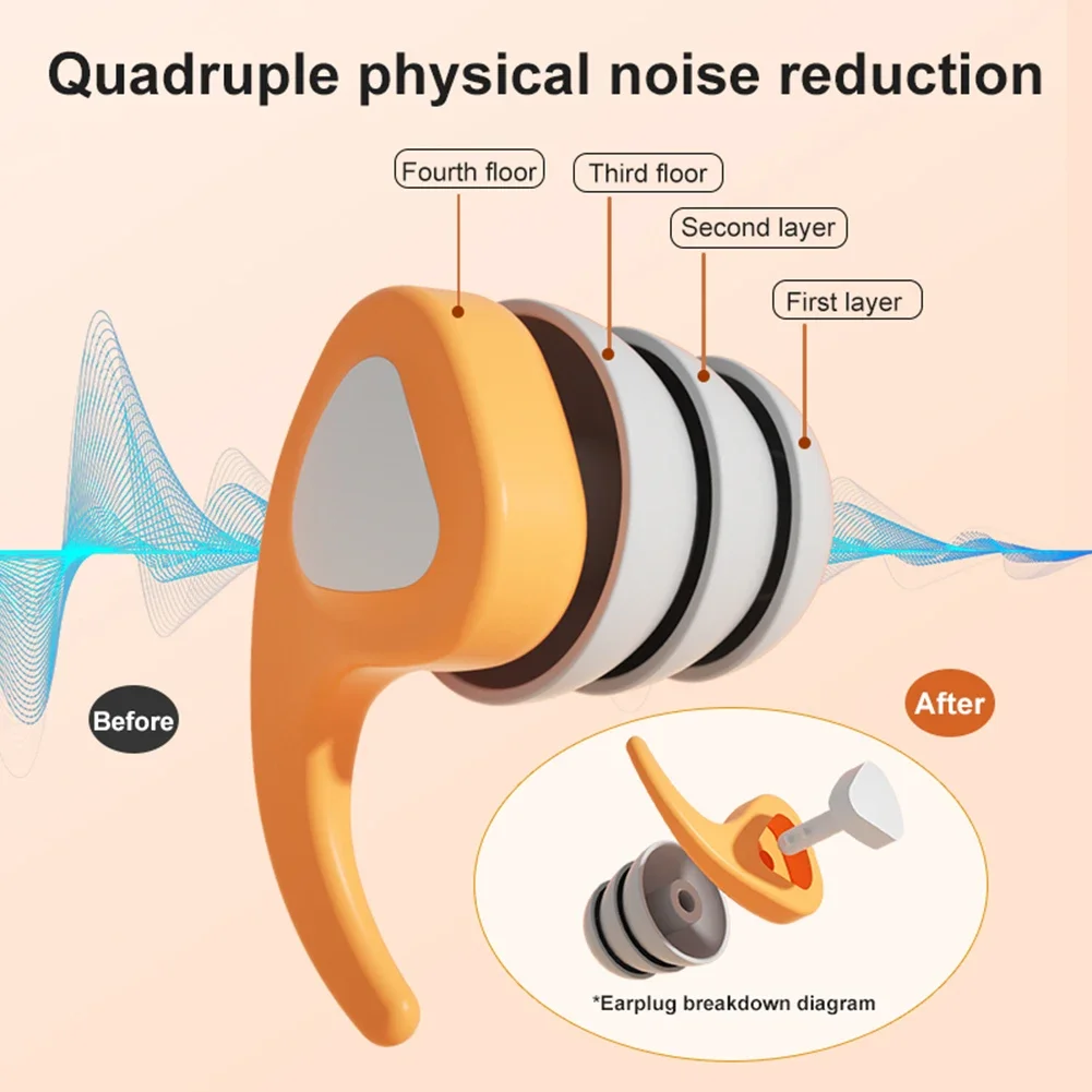 Tappi per le orecchie con blocco del suono per bambini protezione per le orecchie in Silicone impermeabile per bambini riduzione del rumore