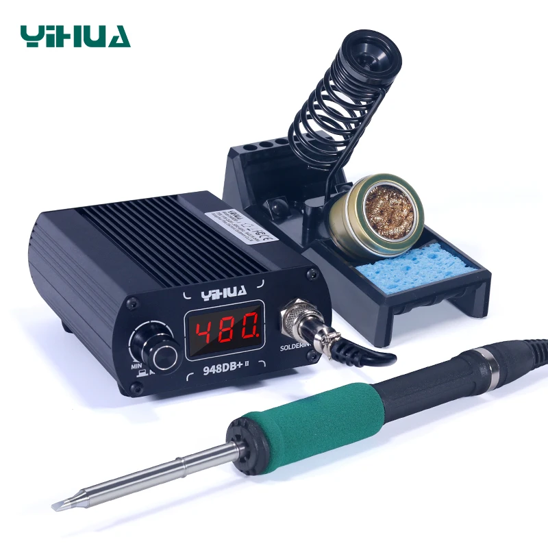 YIHUA 948DB+-II 110V 240V Soldering Station 75W Quick Heating Soldering Iron Tip T12 Electronic Soldering Iron Station