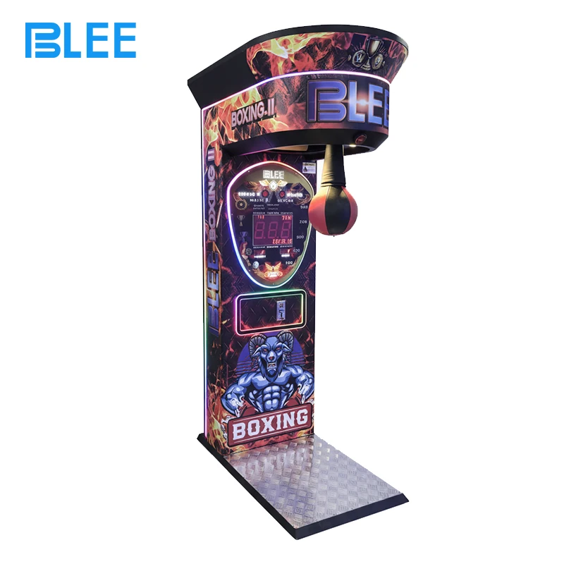 Coin Operated Arcade Boxer Games Workout Equipment Electronic Punch Measure Arcade Boxing Game Machine Kick Stand Punching