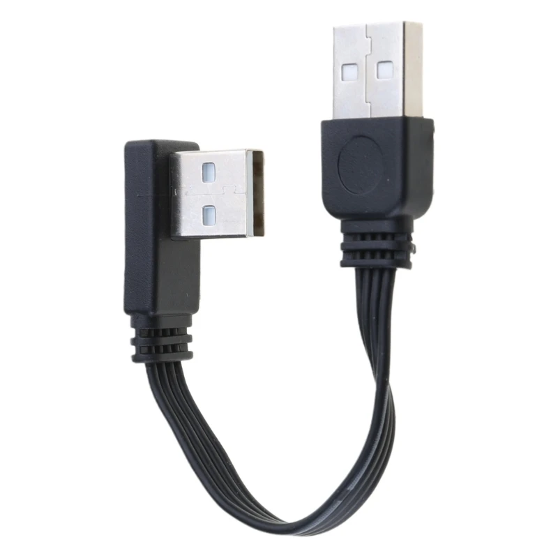 USB2.0 Straight Head/Elbow Data Wire Left & Right & Down & Up Angled & Straight Head Converter Cable Charging Cord