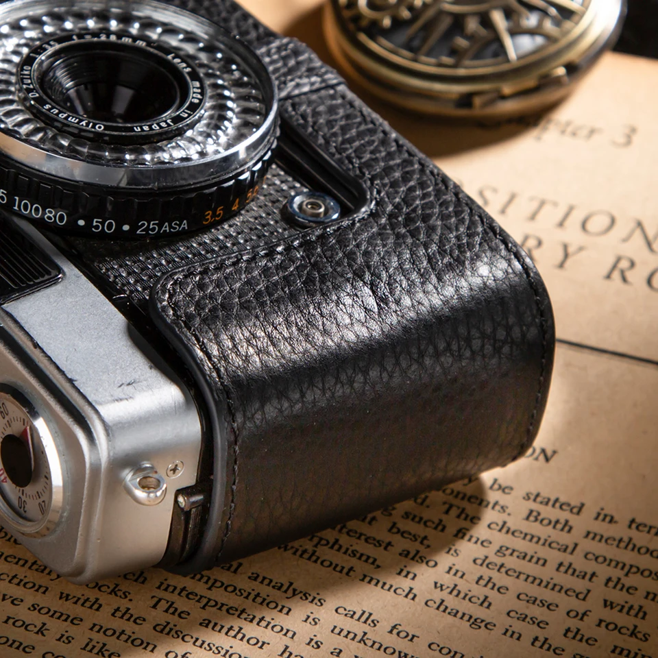 For Olympus Pen EE-3/EE/EE-2 Case Genuine Real Leather Half Cover