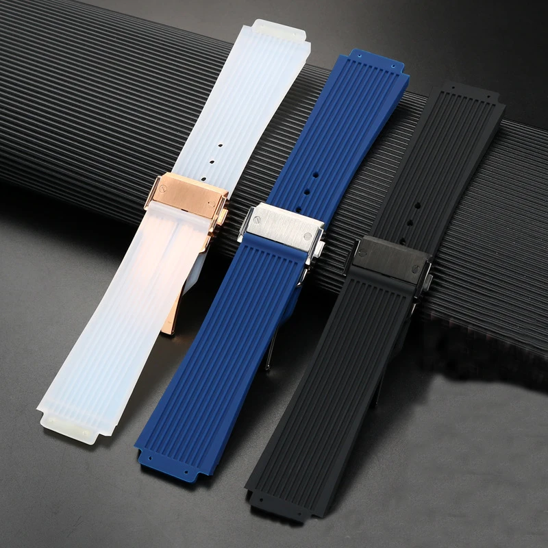 Watchband for hublot watch Strap Waterproof Sweat-Proof Hublot Big Bang High Quality Silicone Watch Strap Men  26mm * 19mm