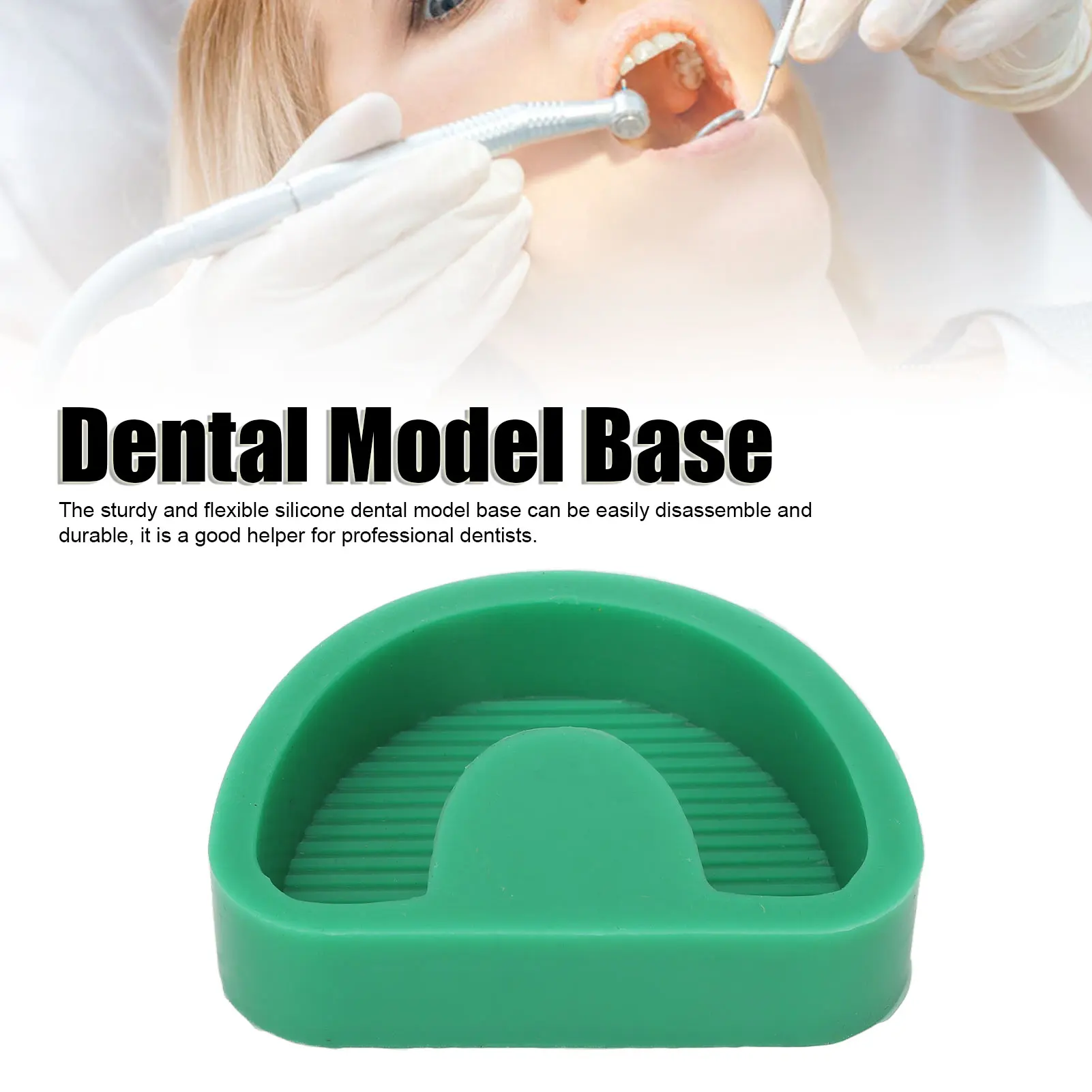 Base de yeso Dental de silicona, modelo de Base de Material Dental verde, se desmonta fácilmente para clínica de laboratorio Dental