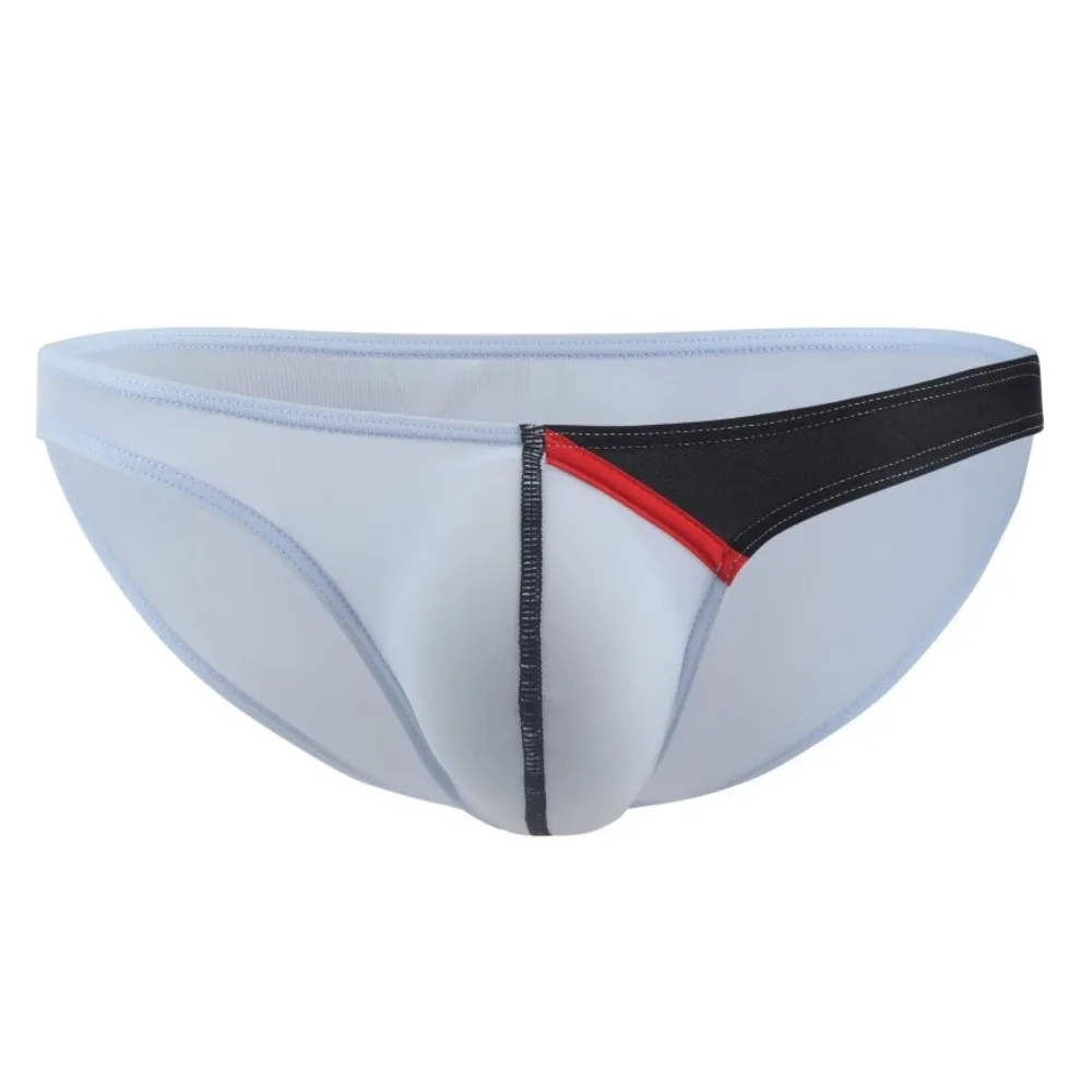 

Creative Thin Men's Triangle Panties Low Waist Breathable T Back Briefs Lingerie Ice Silk Underwear Summer