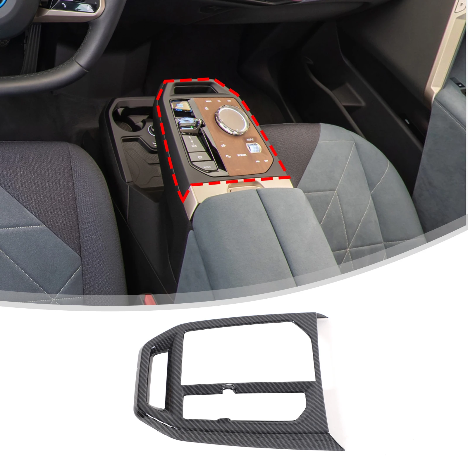 ABS مركز وحدة التحكم والعتاد التحول الإطار ل 2022 2023 2024 BMW iX (المستوردة) G08 والعتاد التحول غطاء Teim اكسسوارات السيارات الداخلية #3