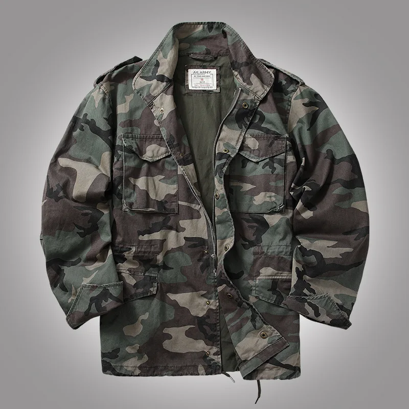 Fashion Camouflage Durable Outwear Jackets Men Casual Style Loose Baggy Coat Streetwear Cotton Clothing