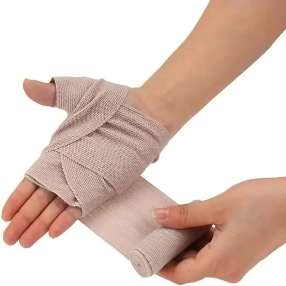 Practical Skin Colour High Elastic Bandage Breathable Sweatproof Strong Compression Bandage Wrap with Extra Clips Binding Straps