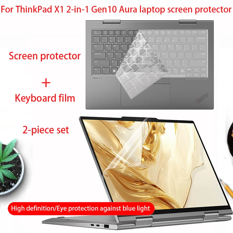 

Для Lenovo ThinkPad X1 2-в-1 Gen 10 Aura Edition защитная пленка для экрана ноутбука пленка для клавиатуры компьютера антибликовые аксессуары