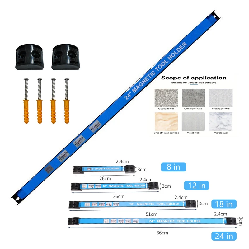 

Сверхмощный магнитный стержень для инструментов, магнитный держатель для инструментов, сверхмощный стержень для инструментов, компактная металлическая стойка-органайзер, мастерская, гараж, дом