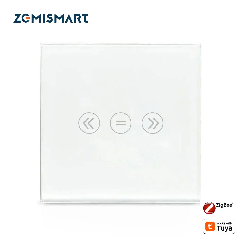 Zemismart Zigbee Curtain Switch Work with Tuya Timer Control For Electric Curtain Motorized Roller Shade Blinds Alexa Google