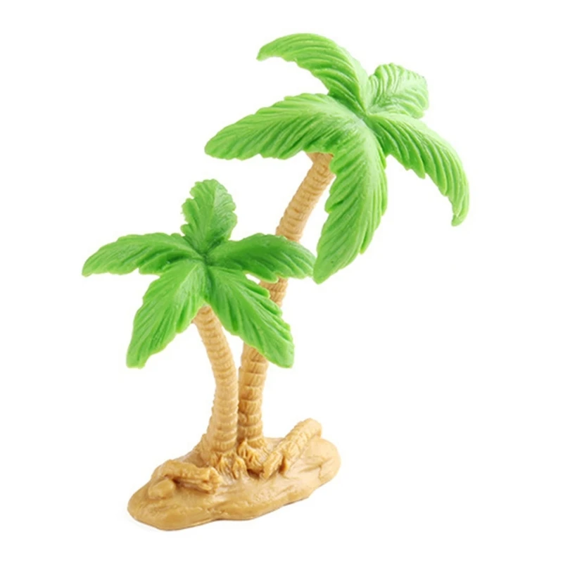 Beautiful Mini Palms Tree Sculpture Green Ornaments Home Decorations for Calming Living or Working Environment Decor